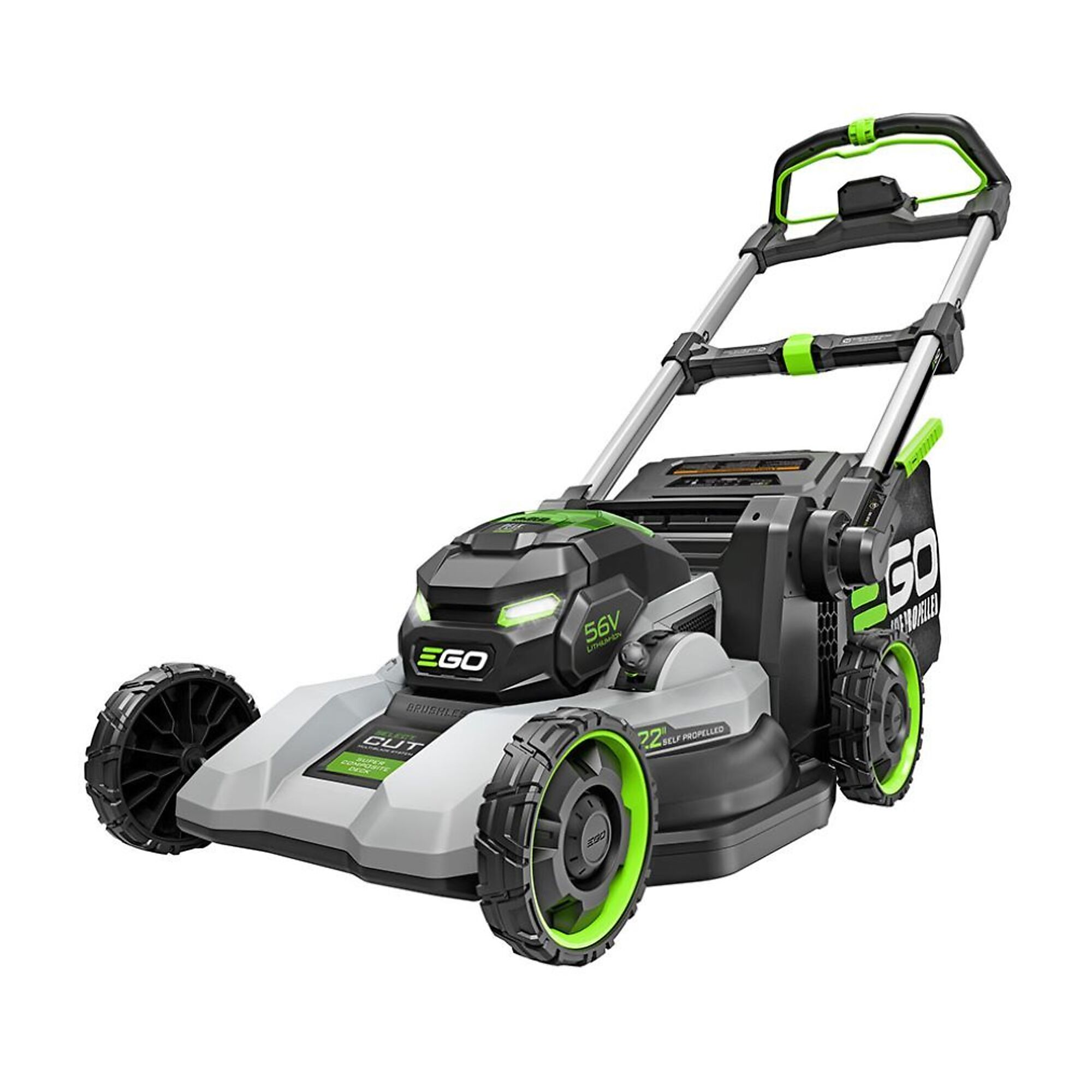 EGO POWER+ 1000 Series 22in. Battery-Powered Self-Propelled Lawn Mower, Select Cut System, Peak Power, (2) 6.0Ah Batteries, 560W Charger, Model# LM2244SP-2